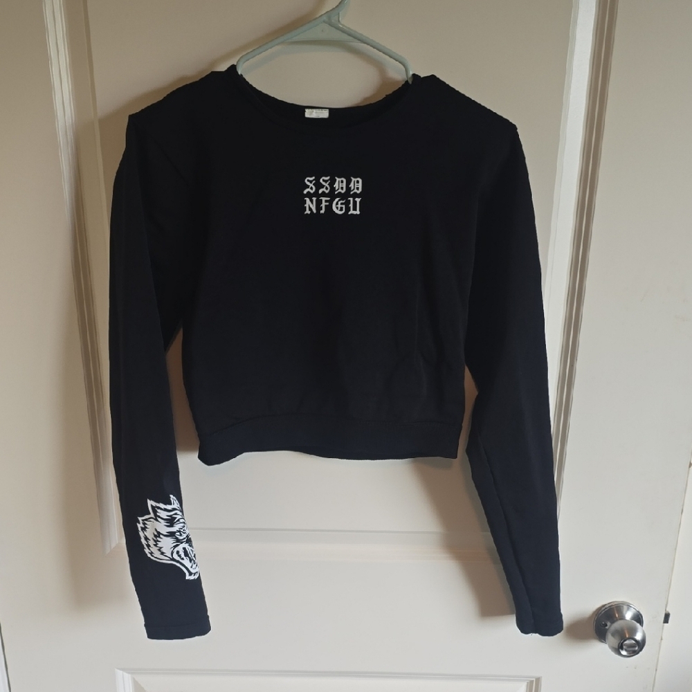 Darc Sport Black Long Sleeve Crop Top